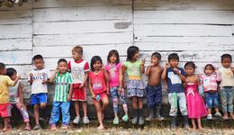 War Child_Seeds programme_Colombia_Children in line outside_Choco_CDCP_201126