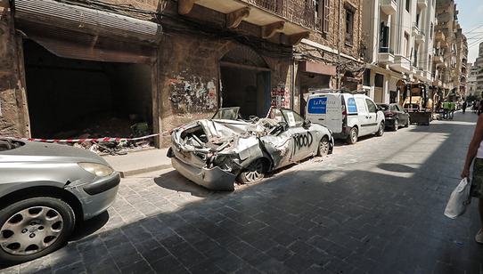 Beschadigde huizen in Beiroet, Libanon, dichtbij de haven _War Child Lebanon_200817.jpg