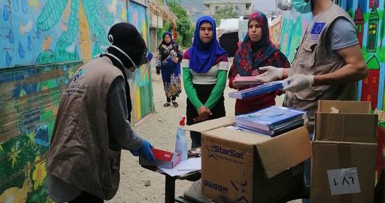 Delivering stationairy and other learning materials_Shield_Lebanon_War Child_200528.jpg