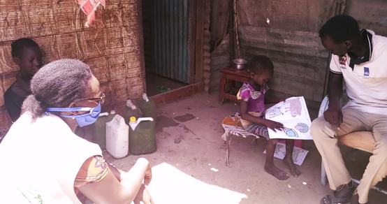 Girl with Child Care Kit and visit in South Sudan_War Child_200507
