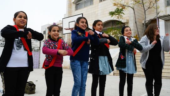 Girls in Hebron playing a TeamUp activity_War Child_191211.jpg