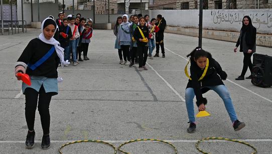 Girls playing during TeamUp in Hebron_OPT_War Child _191211