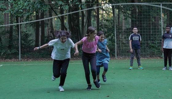 Refugee children in asylum center in Leersum, the Netherlands participate in TeamUp_War Child_200810